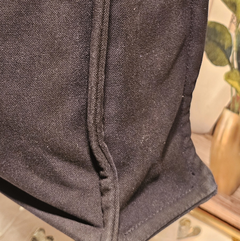Authentic Hermes Fourre Navy Blue and Brown Canvas Tote Bag with Sturdy Design - Picture 11 of 16